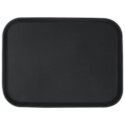 Black 56cm x 41cm Rectangle Non-Slip Serving Tray