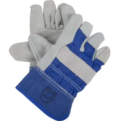 Blue L Cowhide Rigger Gloves