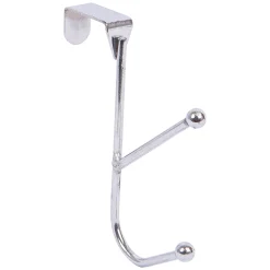 15cm Chrome-Plated Iron Over-Door Hat & Coat Hook