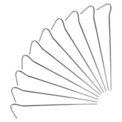 17cm Galvanised Steel Tent Pegs - Pack of 10