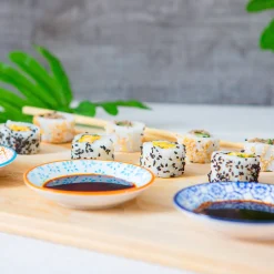 10cm Hand Printed Stoneware Sauce Dish