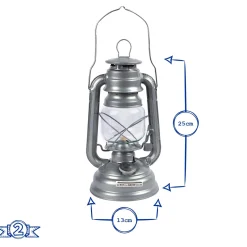 25cm Metal Paraffin Hurricane Lantern