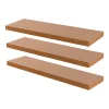 80cm Modern Floating Wall Shelves - Pack of Three