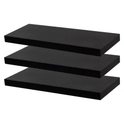 60cm Modern Floating Wall Shelves - Pack of Three