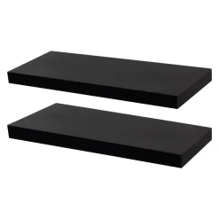 60cm Modern Floating Wall Shelves - Pack of Two