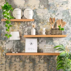 100cm Modern Floating Wall Shelves - Pack of Two