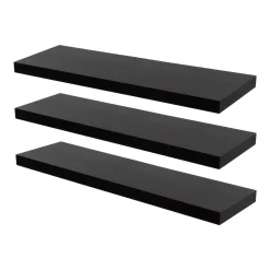 80cm Modern Floating Wall Shelves - Pack of Three