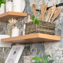 80cm Modern Floating Wall Shelves - Pack of Three