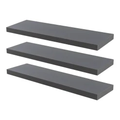 80cm Modern Floating Wall Shelves - Pack of Three