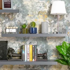 80cm Modern Floating Wall Shelves - Pack of Three