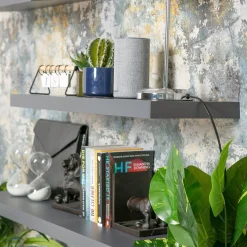 80cm Modern Floating Wall Shelves - Pack of Three