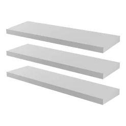 80cm Modern Floating Wall Shelves - Pack of Three