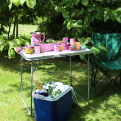 80cm x 60cm Folding Metal Camping Table