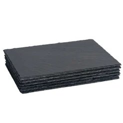 30cm x 20cm Rectangle Slate Placemats - Pack of Six