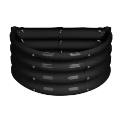 60cm x 30cm Semicircular Galvanised Steel Raised Garden Bed
