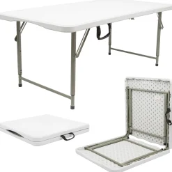 4 feet / 120cm Height Adjustable Folding Trestle Table