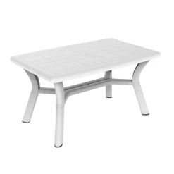 Four-Seater Rectangular Tulip Plastic Garden Dining Table 140cm x 90cm