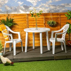 Four-Seater Round Tossa Garden Dining Table 86cm