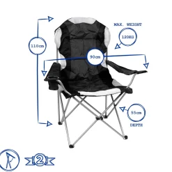 High Back Padded Camping Armchair