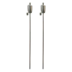 1.46m Metal Barrel Garden Fire Torches - Pack of 2