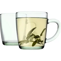 340ml Aware Basic Recycled Glass Mugs - Green - Pack of Two
