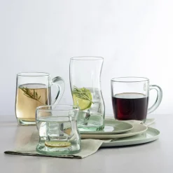 340ml Aware Basic Recycled Glass Mugs - Green - Pack of Two