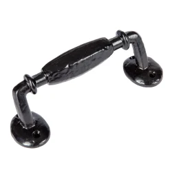 160mm Black Offset Wrought Iron Door Handle