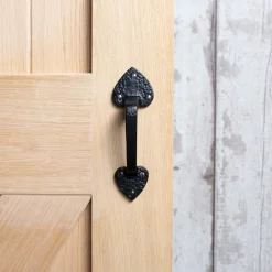 155mm Black Rustic Arrowhead Door Handle