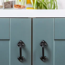 100mm Black Rustic Arrowhead Door Handle