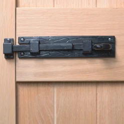 185mm Black Straight Shepherd's Crook Surface Bolt