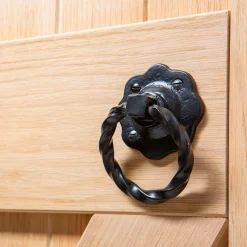 75mm Black Twisted Rose Gate Handle