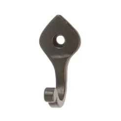 20mm x 40mm Black Hammered Arrowhead Single Hook