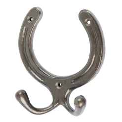 100mm x 110mm Horse Shoe Double Coat Hook