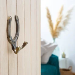 100mm x 110mm Horse Shoe Double Coat Hook