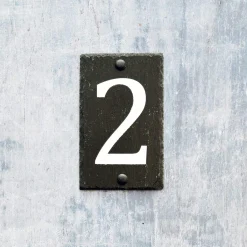 Number 2 Slate House Sign