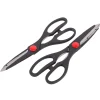 2pc Black Stainless Steel Multifunctional Kitchen Scissors Set