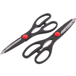 2pc Black Stainless Steel Multifunctional Kitchen Scissors Set