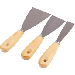 3pc Brown Carbon Steel Scraper Set - 3 Sizes
