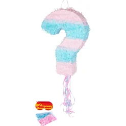 2pc Gender Reveal Pull String Large Pinata Set with Blindfold