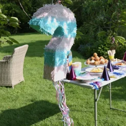 2pc Gender Reveal Pull String Large Pinata Set with Blindfold