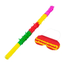 2pc Large Pinata Buster Stick & Blindfold Set