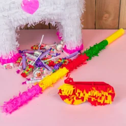 2pc Large Pinata Buster Stick & Blindfold Set