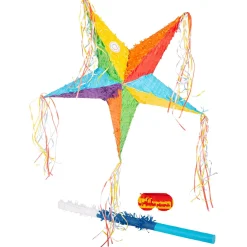 3pc Large Star Pinata Set with Stick & Blindfold