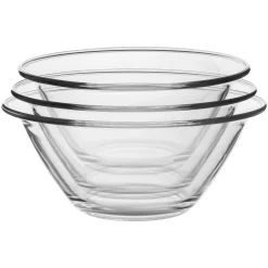 3pc Mr Chef Glass Nesting Bowls Set