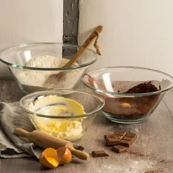 3pc Mr Chef Glass Nesting Bowls Set