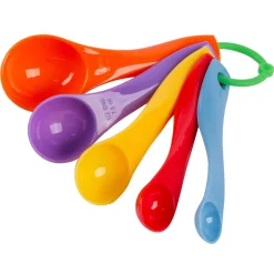 5pc Multicolour Polypropylene Measuring Spoons Set