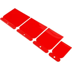 4pc Red Plastic Filling Knife & Scraper Set - 4 Sizes