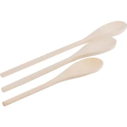 3pc Wooden Cooking Spoons Set - 3 Sizes