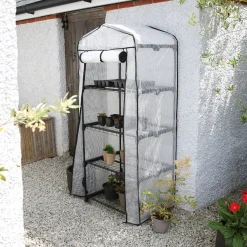 Plastic 4 Tier Mini Greenhouse - 3ft x 6ft