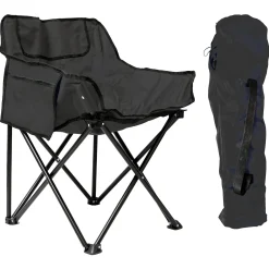 Premium Folding Camping Chair with Pockets & Carry Bag